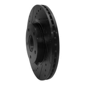 Nissan Altima Brake Rotor (1) - Front Left - R1 Concepts - Drilled & Slotted - Black - `13-`25